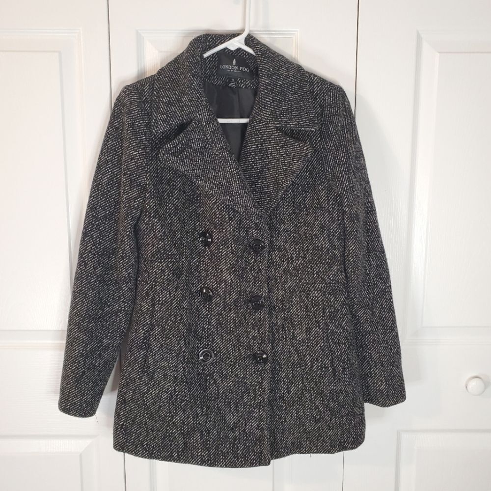 LONDON FOG Double Breasted Pea Coat Women's Size Small